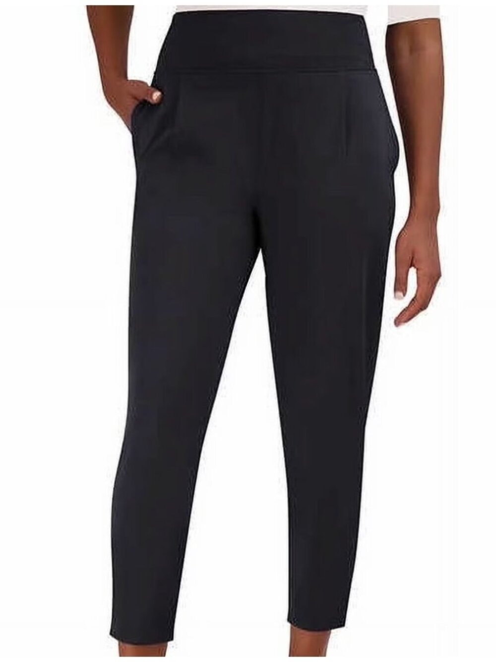 Sage Luxe Black High-Rise Harem Joggers Yoga Active Pants Size L  NWT